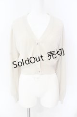 an another angelus / SAVONパッケージ釦透かし編みニットカーディガン F アイボリー O-25-08-09-058-CA-TO-OW-OS