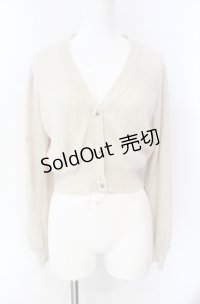 an another angelus / SAVONパッケージ釦透かし編みニットカーディガン F アイボリー O-25-08-09-058-CA-TO-OW-OS