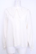axes femme POETIQUE / ビッグカラープルブラウス  アイボリー O-25-08-09-1004-AX-BL-IG-OS