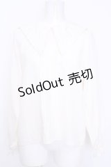 axes femme POETIQUE / ビッグカラープルブラウス  アイボリー O-25-08-09-1004-AX-BL-IG-OS