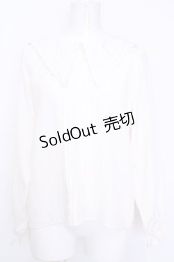 画像1: axes femme POETIQUE / ビッグカラープルブラウス  アイボリー O-25-08-09-1004-AX-BL-IG-OS