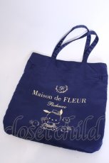 画像1: Maison de FLEUR / サンリオコラボ リボントートバッグ  ネイビー ポチャッコ O-25-08-09-1034-LO-BG-IG-ZT346 (1)