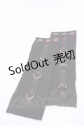 NieR Clothing / アームカバー  ブラック×レッド O-25-08-09-1036-PU-ZA-IG-ZT450