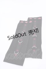 NieR Clothing / アームカバー  ブラック×レッド O-25-08-09-1036-PU-ZA-IG-ZT450