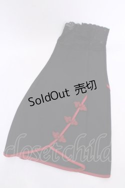 画像1: Qutie Frash / レッグカバー  ブラック×レッド O-25-08-09-1037-QU-ZA-IG-OS