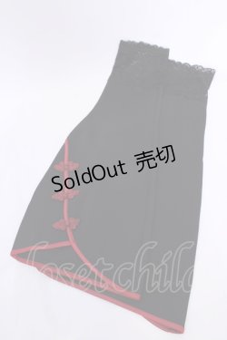 画像4: Qutie Frash / レッグカバー  ブラック×レッド O-25-08-09-1037-QU-ZA-IG-OS