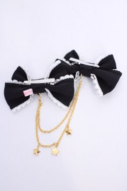 画像3: Angelic Pretty / Carnival Little Star Twinリボンクリップ  クロ×シロ O-25-08-09-1046-AP-AC-IG-OS