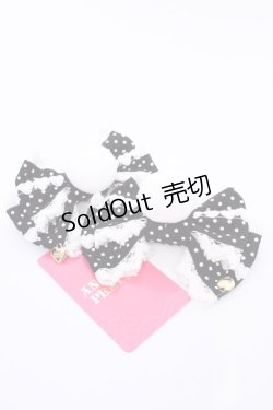 画像1: Angelic Pretty / もこもこドットリボンクリップSet  クロ×シロ O-25-08-09-1047-AP-AC-IG-OS