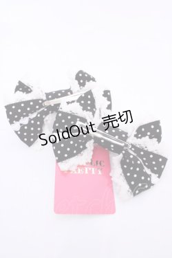 画像2: Angelic Pretty / もこもこドットリボンクリップSet  クロ×シロ O-25-08-09-1047-AP-AC-IG-OS