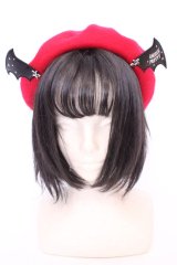 Angelic Pretty / Angelic Batベレー  アカ×クロ O-25-08-09-1052-AP-AC-IG-OS