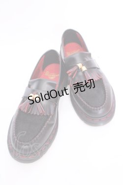 画像1: Dr.Martens （Getta Grip） / ADRIAN YOTDタッセルローファー UK7 ブラック×レッド O-25-08-09-1053-PU-SH-IG-ZT273