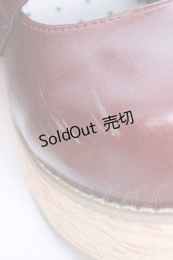 画像2: MODO（海外ロリィタ） / 木目調 厚底ストラップシューズ 38 ワイン O-25-08-09-1054-LO-SH-IG-ZT087