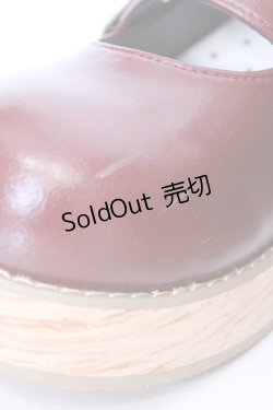 画像3: MODO（海外ロリィタ） / 木目調 厚底ストラップシューズ 38 ワイン O-25-08-09-1054-LO-SH-IG-ZT087