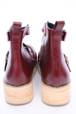 画像5: MODO（海外ロリィタ） / 木目調 厚底ストラップシューズ 38 ワイン O-25-08-09-1054-LO-SH-IG-ZT087