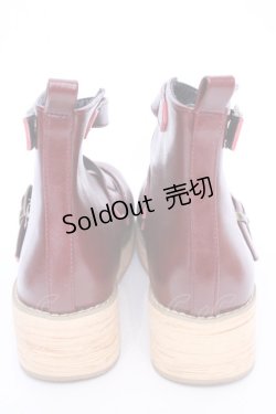 画像5: MODO（海外ロリィタ） / 木目調 厚底ストラップシューズ 38 ワイン O-25-08-09-1054-LO-SH-IG-ZT087