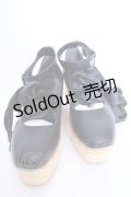 Me De-official / 木目調レースアップバレリーナシューズ 38 クロ O-25-08-09-1055-LO-SH-IG-ZT087