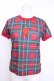 画像1: Hei Hei / チェックミニTシャツ  アカ O-25-08-09-1008-LO-TO-IG-OS (1)