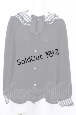 画像1: axes femme kawaii / ピクニックブラウス  クロ O-25-08-09-1012-AX-BL-IG-OS