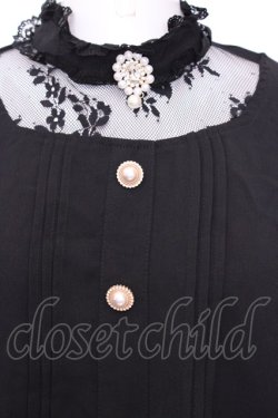 画像2: Rojita / チョーカー風ネック袖リボンブラウス  クロ O-25-08-09-1015-LO-BL-IG-OS