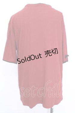 画像4: axes femme / マオカラーチャイナ風トップス  アカ×クロ O-25-08-09-1016-AX-TO-IG-OS