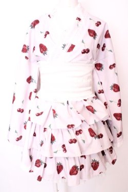 画像1: Ank Rouge / CHERRY BERRY PRINCESS　浴衣ワンピース  ピンク O-25-08-09-1019-CA-OP-IG-OS