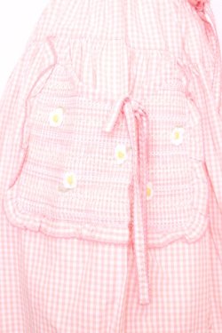 画像2: PINK HOUSE / スモッキング刺繍使いギンガムチェックスカート  ピンク O-25-08-09-1022-LO-SK-IG-OS
