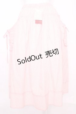 画像3: PINK HOUSE / スモッキング刺繍使いギンガムチェックスカート  ピンク O-25-08-09-1022-LO-SK-IG-OS