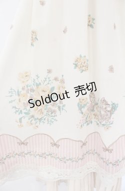 画像2: axes femme / ネコ花パネル柄ベアチュニック  オフ O-25-08-09-006-AX-OP-IG-OS
