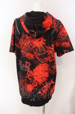 画像2: NieR Clothing / 2WAY ZIP半袖パーカー  レッド彼岸花 O-25-08-09-008-PU-TO-IG-OS