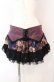 画像1: Qutie Frash / コルセット風和柄ミニスカート  ブラック×パープル×オレンジ O-25-08-09-012-QU-PA-IG-OS (1)