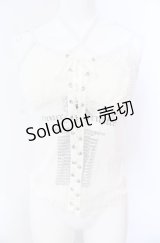 h.naoto Blood / レイヤード風キャミソール  ホワイト O-25-08-09-002-HN-TO-IG-OS