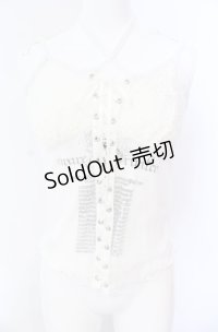 h.naoto Blood / レイヤード風キャミソール  ホワイト O-25-08-09-002-HN-TO-IG-OS