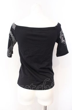 画像3: Qutie Frash / プリントスリーブTシャツ【旧タグ】  ブラック×シルバー O-25-08-09-018-QU-TO-IG-OS