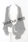 Qutie Frash / シースルー着物袖カーディガン  ブラック×パープル O-25-08-09-021-QU-TO-IG-OS