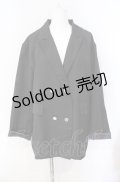 NieR Clothing / 袖折り返しラメ入りROSE DOUBLE JACKET ジャケット  ブラック O-25-08-09-022-PU-JA-IG-OS