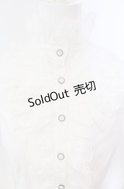 画像2: Victorian maiden / コットンレーススタンドカラーブラウス  シロ O-25-08-09-025-CL-BL-OW-OS