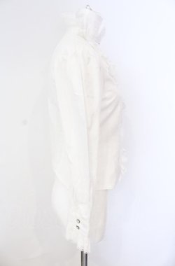画像3: Victorian maiden / コットンレーススタンドカラーブラウス  シロ O-25-08-09-025-CL-BL-OW-OS