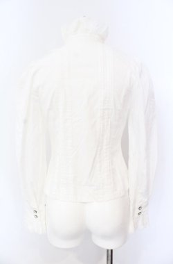 画像4: Victorian maiden / コットンレーススタンドカラーブラウス  シロ O-25-08-09-025-CL-BL-OW-OS