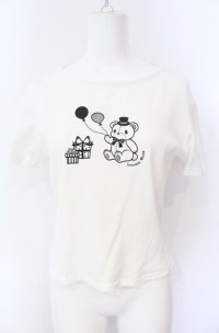 Innocent World / プレゼントテディベアカットソー  シロ O-25-08-09-003-IW-TO-IG-OS