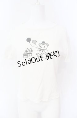 画像1: Innocent World / プレゼントテディベアカットソー  シロ O-25-08-09-003-IW-TO-IG-OS