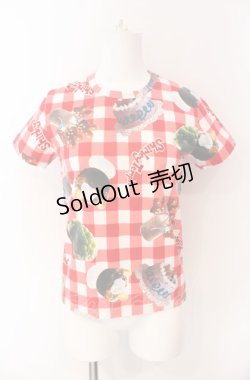 画像1: Emily Temple cute / スウィーツ柄Tシャツ 160ｃｍ アカ O-25-08-09-027-ET-TO-OW-OS