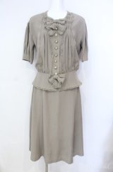 INGEBORG / リボン使いセットアップ  グリーン O-25-08-10-001-LO-SK-OW-OS
