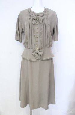 画像1: INGEBORG / リボン使いセットアップ  グリーン O-25-08-10-001-LO-SK-OW-OS