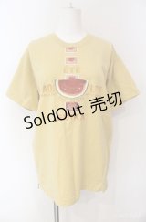 Pao de lo / スイカ刺繍Tシャツ  イエロー O-25-08-10-038-LO-TO-OW-ZI