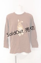 Pao de lo / うさぎ刺繍プルオーバー  ブラウン O-25-08-10-044-LO-TO-OW-ZI