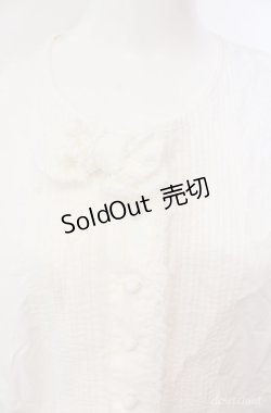 画像2: KETTY / ピンタックピコフリルブラウス  シロ O-25-08-10-047-EL-BL-OW-OS