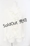 KETTY / ラッフルフリルブラウス  シロ O-25-08-10-050-EL-BL-OW-OS