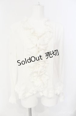 画像1: KETTY / ラッフルフリルブラウス  シロ O-25-08-10-050-EL-BL-OW-OS