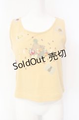 KETTY / フルーツ刺繍タンクトップ  イエロー O-25-08-10-051-EL-TO-OW-ZI