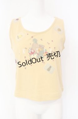 画像1: KETTY / フルーツ刺繍タンクトップ  イエロー O-25-08-10-051-EL-TO-OW-ZI